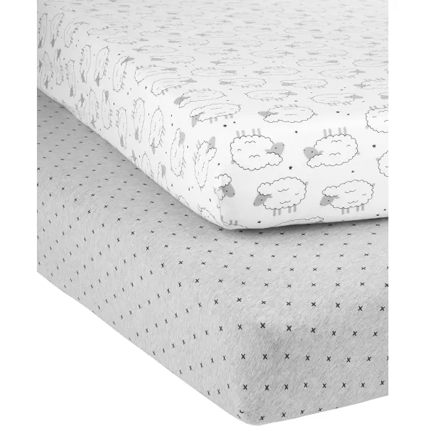 imageSimple Joys by Carters Unisex Kids Cotton Crib Sheets Pack of 2SheepGeo Print