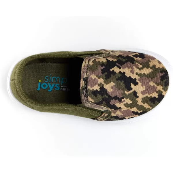 imageSimple Joys by Carters Unisex Kids and Toddlers Casual Slipon Canvas ShoeGreen Camo