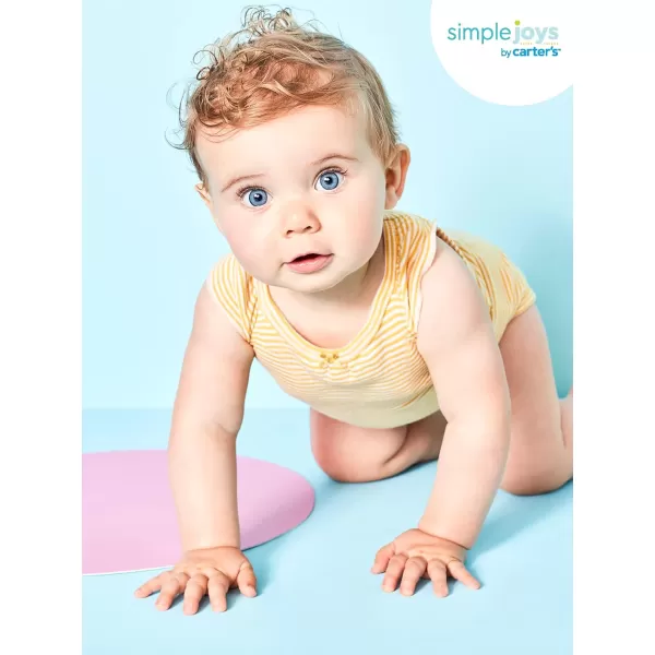 imageSimple Joys by Carters babygirls Sleeveless BodysuitMulticolorDotsFloralStripe