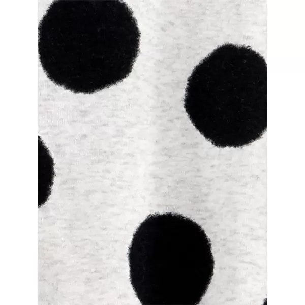 imageSimple Joys by Carters girls SnugFit Footed Cotton PajamasBrown Animal PrintGrey Polka DotWhite Stripe