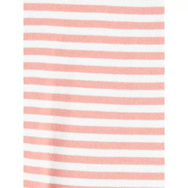 imageSimple Joys by Carters girls SnugFit Footed Cotton PajamasGrey FloralPink StripeWhite Strawberries