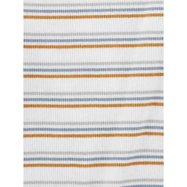 imageSimple Joys by Carters unisexbaby 4pack Side Snap BodysuitBodystockingDusty BlueGoldGrey HeatherWhite Stripe