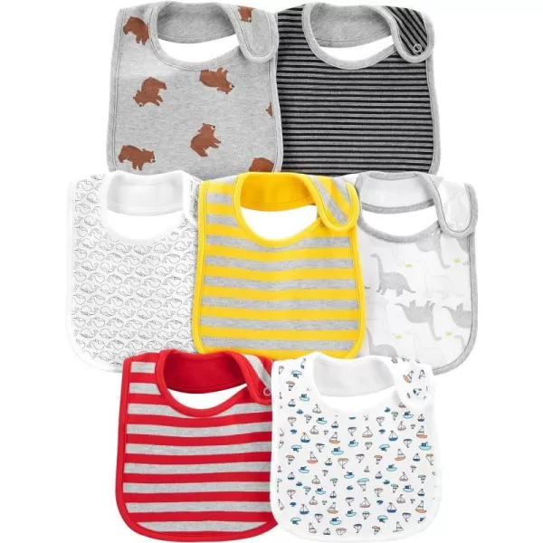 imageSimple Joys by Carters Unisex Babies Teething Bibs Pack of 7 BearDinosaurStripe One SizeSimple Joys by Carters Unisex Babies Teething Bibs Pack of 7 BearDinosaurStripe One Size