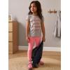imageSimple Joys by Carters Girls ShortSleeve Shirts and Tops Pack of 3Grey HeartsPink DinosaurWhite Text Print