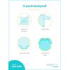 imageSimple Joys by Carters unisexbaby 4pack Side Snap BodysuitJade Green StripeLight GreyOliveWhite Clouds