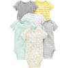 imageSimple Joys by Carters Unisex Babies ShortSleeve BodysuitGreyYellow
