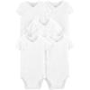 imageSimple Joys by Carters unisexbaby 5pack Side Snap Shortsleeve BodysuitWhite