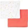 imageSimple Joys by Carters UnisexBaby 2Pack Cotton Gauze BlanketOrangeWhite Ducks
