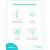 imageSimple Joys by Carters Baby Boys 2Pack 2Way Zip Cotton Footed Sleep and PlayDusty Blue BearIvory Dinosaur