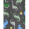 imageSimple Joys by Carters Baby Boys 2Way Zip Thermal Footed Sleep and Play Pack of 2Dark Grey DinosaurMint Green Stripe
