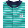 imageSimple Joys by Carters Baby Boys 2Way Zip Thermal Footed Sleep and Play Pack of 2Navy StripeTurquoise Blue Stripe