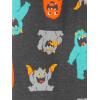 imageSimple Joys by Carters Boys 6Piece Snug Fit Cotton Pajama SetDark Grey MonsterGrey HeroesWhite TrucksStripe