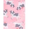 imageSimple Joys by Carters Girls 4Piece Pajama Set Cotton Top ampamp Fleece BottomBlack BallerinaLight PinkPink CowSwans