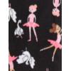 imageSimple Joys by Carters Girls 4Piece Pajama Set Cotton Top ampamp Fleece BottomBlack BallerinaLight PinkPink CowSwans