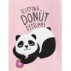 imageSimple Joys by Carters Girls 4Piece Pajama Set Cotton Top ampamp Fleece BottomGrey PandaPink DonutWhite Text PrintDots