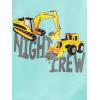imageSimple Joys by Carters Boys and Toddlers 4Piece Pajama Set Cotton Top ampamp Fleece BottomAqua Blue TrucksBlack DinosuarCobalt BlueGrey Construction