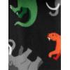 imageSimple Joys by Carters Boys and Toddlers 4Piece Pajama Set Cotton Top ampamp Fleece BottomDinosaur