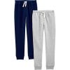 imageSimple Joys by Carters Boys 2Pack Pull on Fleece PantsGrey HeatherNavy Kid