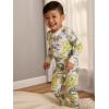 imageSimple Joys by Carters Kids 3Pack Snug Fit Footless Cotton PajamasBlue StripeGreen TrucksWhite Dinosaur