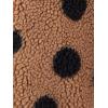 imageSimple Joys by Carters Girls Hooded Sherpa JacketBlack Brown Polka Dot