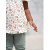 imageSimple Joys by Carters Baby Girls 4Piece ShortSleeve Shirts and Pants Playwear SetBottle GreenWhite Floral