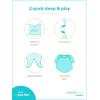 imageSimple Joys by Carters Unisex Baby 2Pack 2Way Zip Textured Sleep and PlayBlueBrown Animal Print