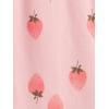 imageSimple Joys by Carters babygirls 2pack Fashion JumpsuitsPink StrawberriesWhite Vertical Stripe