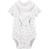 imageSimple Joys by Carters babygirls 4piece Bodysuit Pant and Bibs SetWhiteLamb