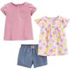 imageSimple Joys by Carters babygirls 3piece Playwear SetDenimPink DotsWhite Floral