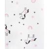 imageSimple Joys by Carters babygirls 3pack Snapup RompersLight PinkLilac DotsWhite Unicorn