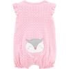 imageSimple Joys by Carters babygirls 3pack Snapup RompersLight PinkLilac DotsWhite Unicorn