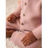 imageSimple Joys by Carters unisexbaby 3piece Sweater SetGrey StripeLight Pink