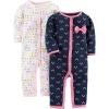 imageSimple Joys by Carters Baby Girls 2Pack Cotton Footless Sleep and Play