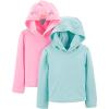 imageSimple Joys by Carters Girls Baby and Toddler 2Pack RashguardsAqua BluePink
