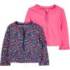 imageSimple Joys by Carters Girls Baby and Toddler 2Pack RashguardsNavy Floral and Pink