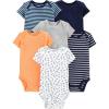 imageSimple Joys by Carters babyboys 6pack Shortsleeve BodysuitMulticolorSailboatsStripe