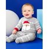 imageSimple Joys by Carters Baby Holiday Fleece Footed Sleep and Play Pack of 2Green SantaGrey Festive Print