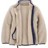 imageSimple Joys by Carters Baby Hooded Sherpa JacketWashed Khaki Brown