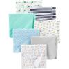imageSimple Joys by Carters Unisex Babies Flannel Receiving Blankets Pack of 7Mint GreenBlueWhite