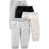 Black/Ivory/Light Grey/White Stripe