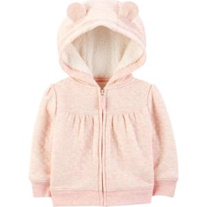 imageSimple Joys by Carters Baby Hooded Sweater Jacket with Sherpa LiningPink
