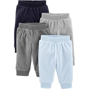 imageSimple Joys by Carters unisexbaby 4pack Fleece PantsDark GreyGrey HeatherLight BlueNavy