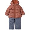 imageSimple Joys by Carters babygirls Waterresistant Snowsuit Set  Hooded Winter JacketBrown Animal Print