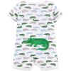 imageSimple Joys by Carters Baby 3Pack Snapup RompersNavy StripeRed ConstructionWhite Alligator