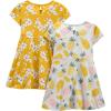 imageSimple Joys by Carters Baby Girls ShortSleeve and Sleeveless Dress Sets Pack of 2PineappleFloral