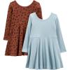 Brown Animal Print/Dusty Blue