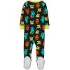 imageSimple Joys by Carters Toddlers and Baby Boys SnugFit Footed Cotton Pajamas Pack of 3Black MonsterBlue DinosaurGrey Stripe