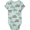 imageSimple Joys by Carters Baby Boys 6Pack ShortSleeve BodysuitBearConstructionRhinoStripe