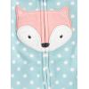 imageSimple Joys by Carters Baby Girls Cotton and Fleece Footed Sleep and Play Pack of 2Blue FoxPeach Animal