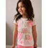 imageSimple Joys by Carters Girls ShortSleeve Shirts and Tops Pack of 3Grey HeartsPink DinosaurWhite Text Print